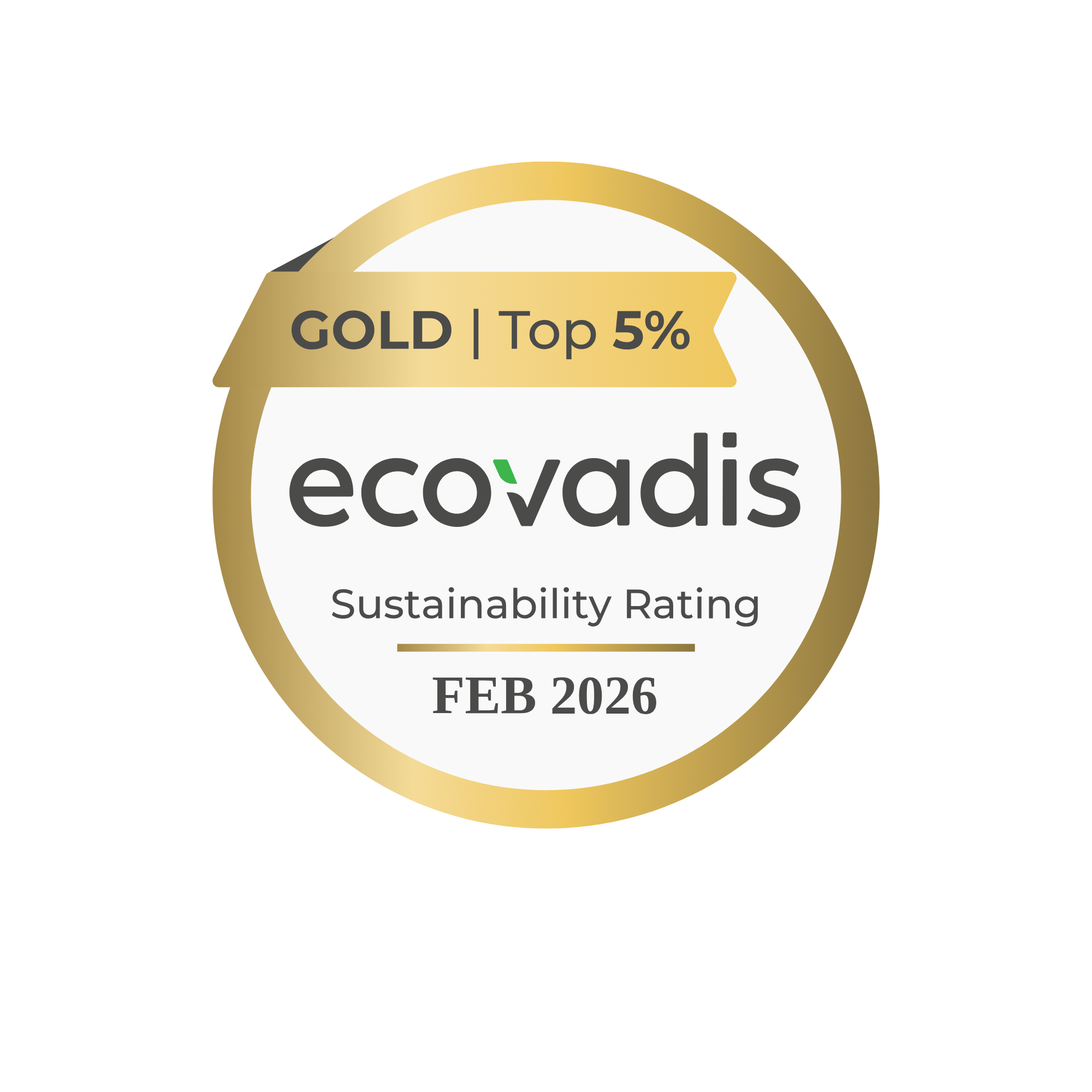 Ecovadis Sustainability Rating Gold Medal Top 5%